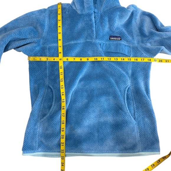 Patagonia re-tool Polartec Fleece Pullover Snap-T Jacket Womens size M Blue - Picture 5 of 5